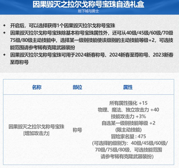 dnf因果毁灭拉尔戈称号宝珠获得方法及属性介绍图1